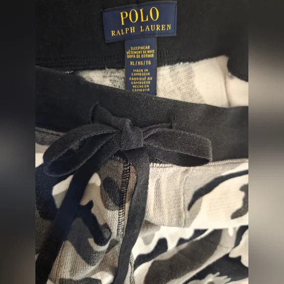 Polo By Ralph Lauren Black and Gray Camo Sleepwear - Picture 4 of 6